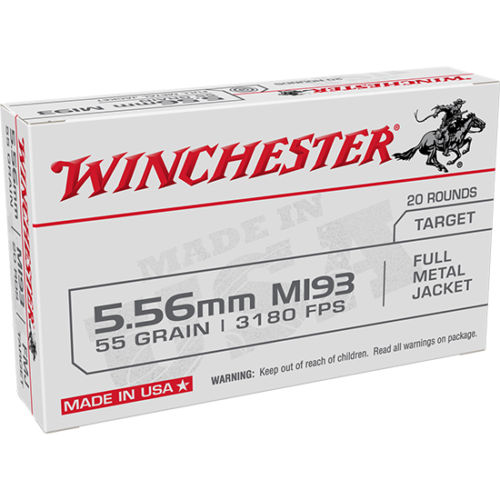 WIN LC 5.56MM M193 55GR FMJ 20/50 - Ammunition